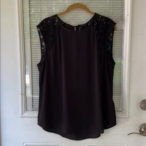 J Crew black sleeveless blouse